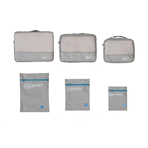 2020  Portable Waterproof Foldable luggage organizer bag 6pcs  Packing Cube with Mesh window