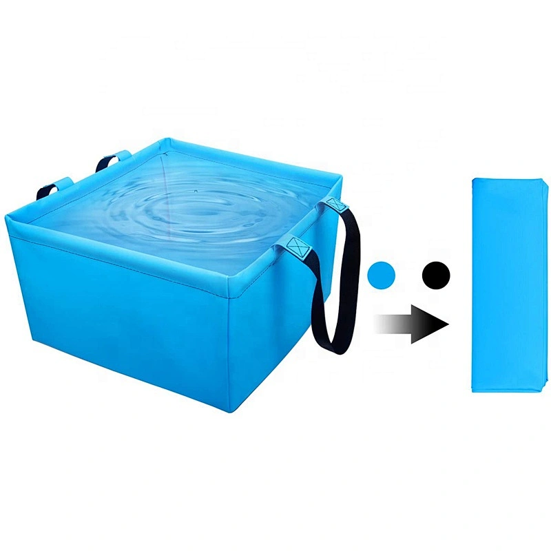 Erik Hot Selling 14L 500D Tarpaulin Folding Bucket With Handle For Camp Hiking Gardening Kitchen
