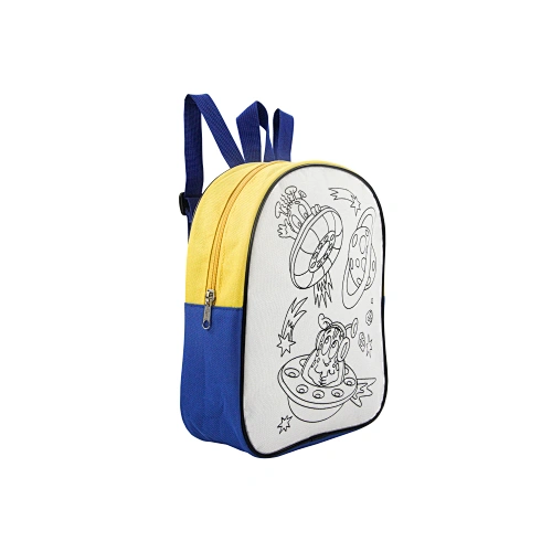 Painting  DIY Coloring Kid School Backpack Bag