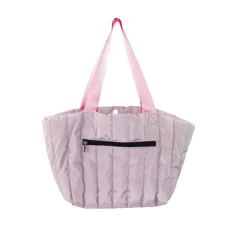 Erik Usable Nylon Tote Bag With Zipper Pocket For Travel Shopping And Weekend