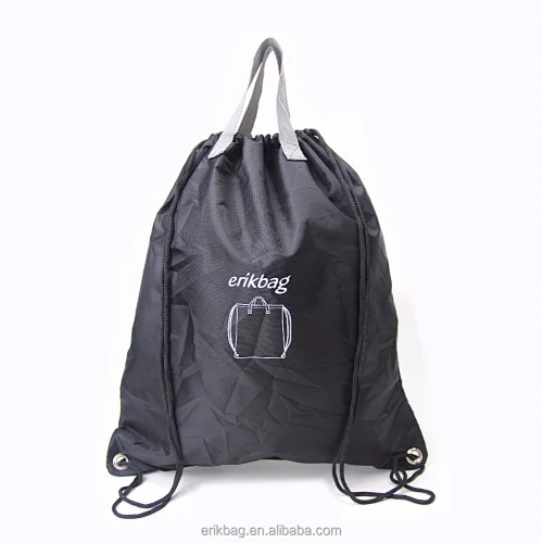 Folding drawstring pouch backpack travel bag