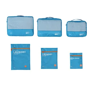 2020  Portable Waterproof Foldable luggage organizer bag 6pcs  Packing Cube with Mesh window