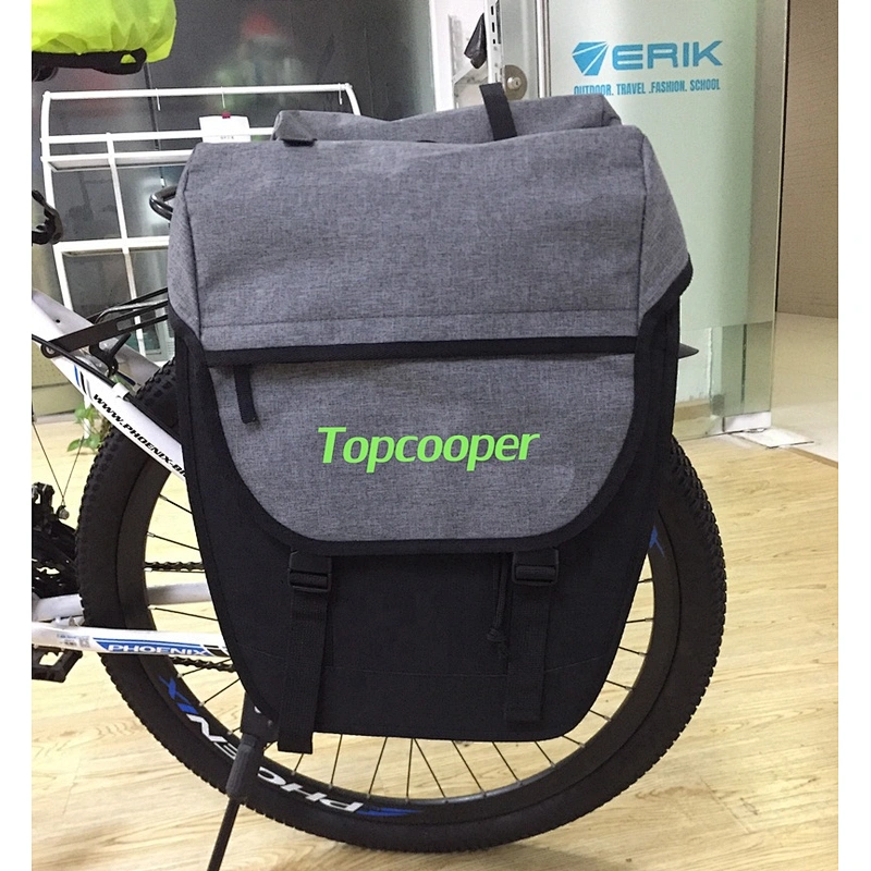 Durable Polyester Bicycle Pannier Bag With Adjustable Connection Strap Reflective Strap  For Riding Cycling