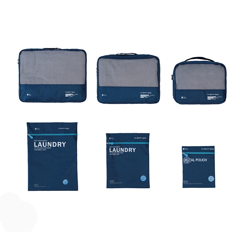 2020  Portable Waterproof Foldable luggage organizer bag 6pcs  Packing Cube with Mesh window