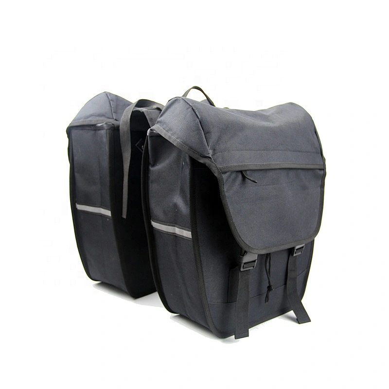 Durable Polyester Bicycle Pannier Bag With Adjustable Connection Strap Reflective Strap  For Riding Cycling