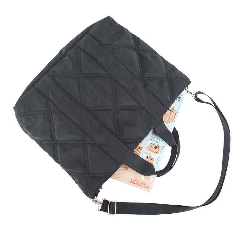 lady quilted tote bag