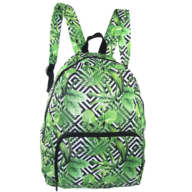 allover printing backpack,foldable backpack,collapsible backpack