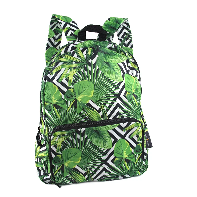 allover printing backpack，foldable backpack，collapsible backpack