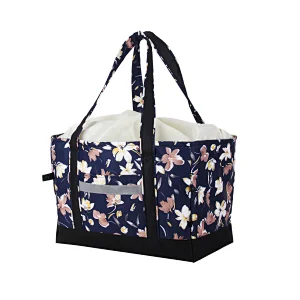 Folding tote cooler bag drawstring-top