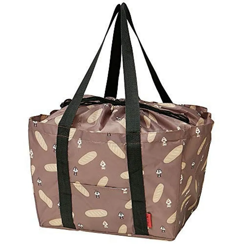 Folding tote cooler bag drawstring-top