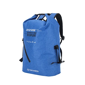 Heavy Duty 30L Waterproof Backpack Roll-Up Closure With Access Front Zipper Pocket