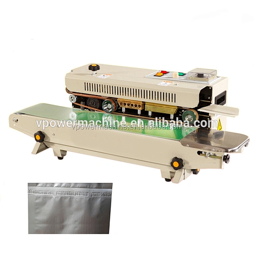 Automatic continuous plastic bag sealing machine with Coding