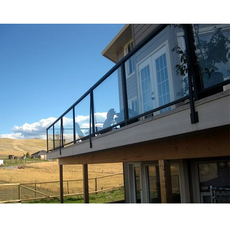 Glass Railing Glass Balustrade Glass Handrail , Steel Solid Rod Stair ...