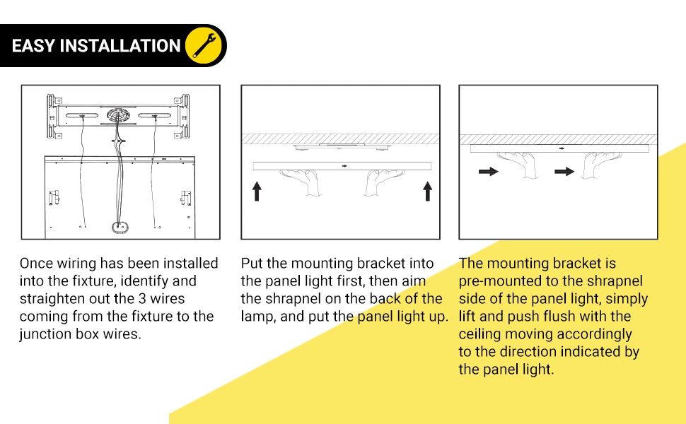 install the 1X2ft led panel light