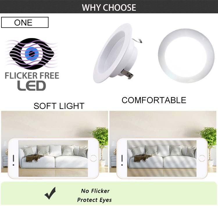 Driverless DOB Design 4inch 13w 4000k Dimmable Led Downlight Housing UL ES JA8 5years