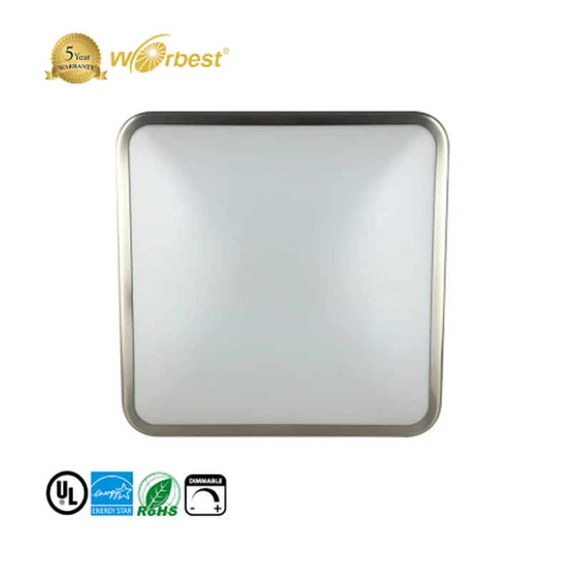 Worbest 14inch 25W Triac Dimming UL/cUL Listed Square LED Ceiling Light For Indoor Lighting