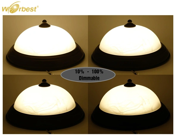 Center Dome Shape 11inch 15w Warm White Led Ceiling Light Milky White Color for Fresh Life