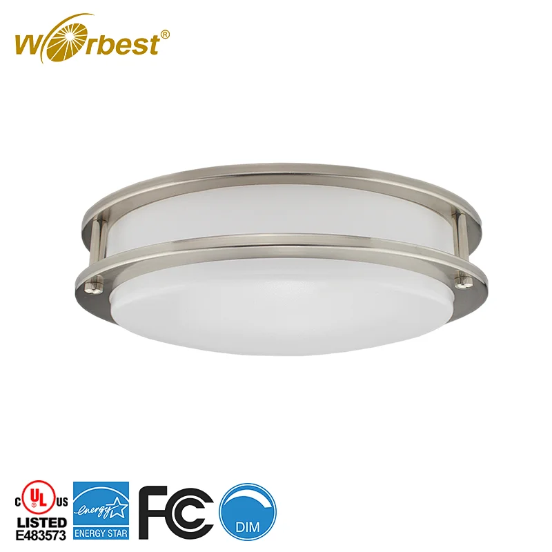 Worbest UL cUL listed 25W LED Ceiling Light Double Ring 14inch 16inch