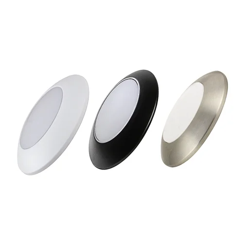 Worbest 4inch/6inch Brush Nickel/White/Black Round Slim LED Disk Light