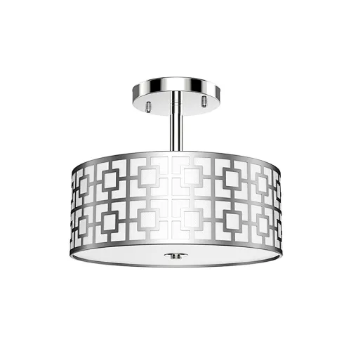 Worbest 13inch Satin Nickel/Black Color 100%-10% Dimmable 2700K-5000K Select 3-Light Semi Ceiling Light with ETL Certification Install in Damp Location led flush mount