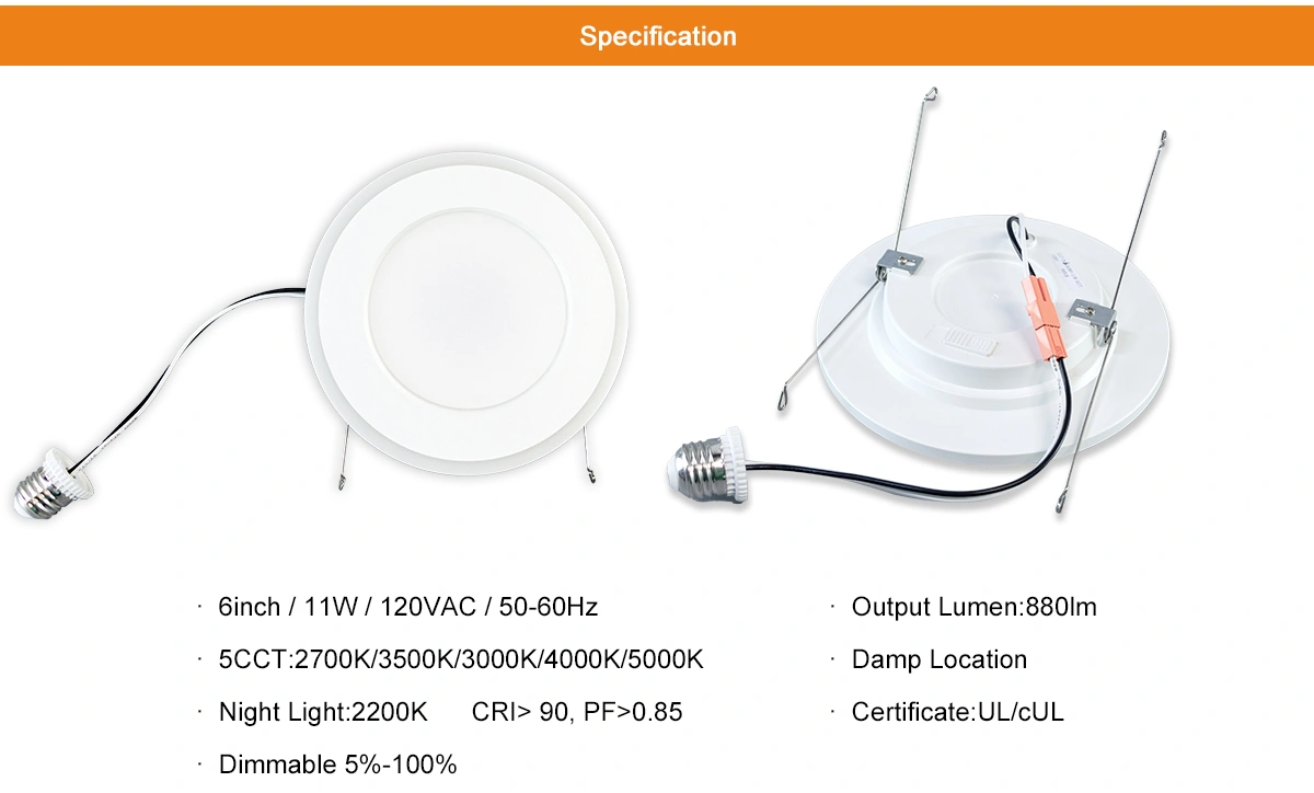 specification of the led light