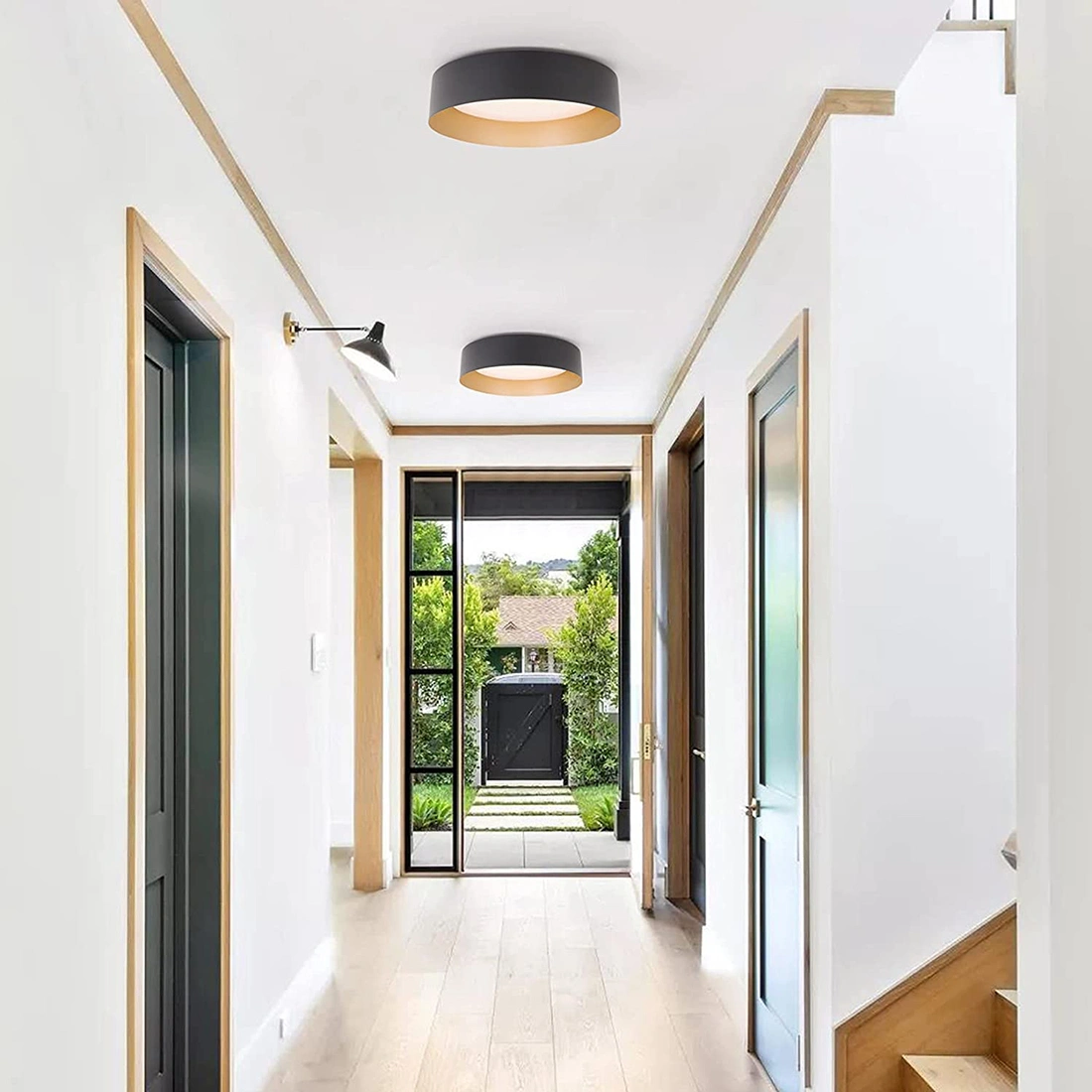 Bedroom The led ceiling light fixtures will superbly decorate your bedroom. The flush mount ceiling light suits all types of rooms, so you can add this stylish ceiling light fixtures to your home or office.