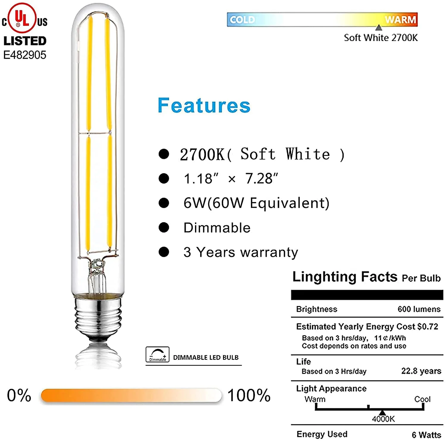 Clear Glass Cover led bulb