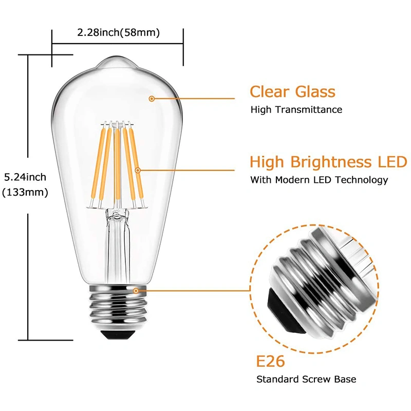 Clear Glass Cover LED Bulb