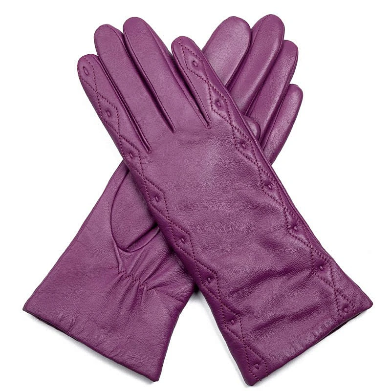 Wine Ladies Sheep Leather   Gloves  For Daily Life HL0229