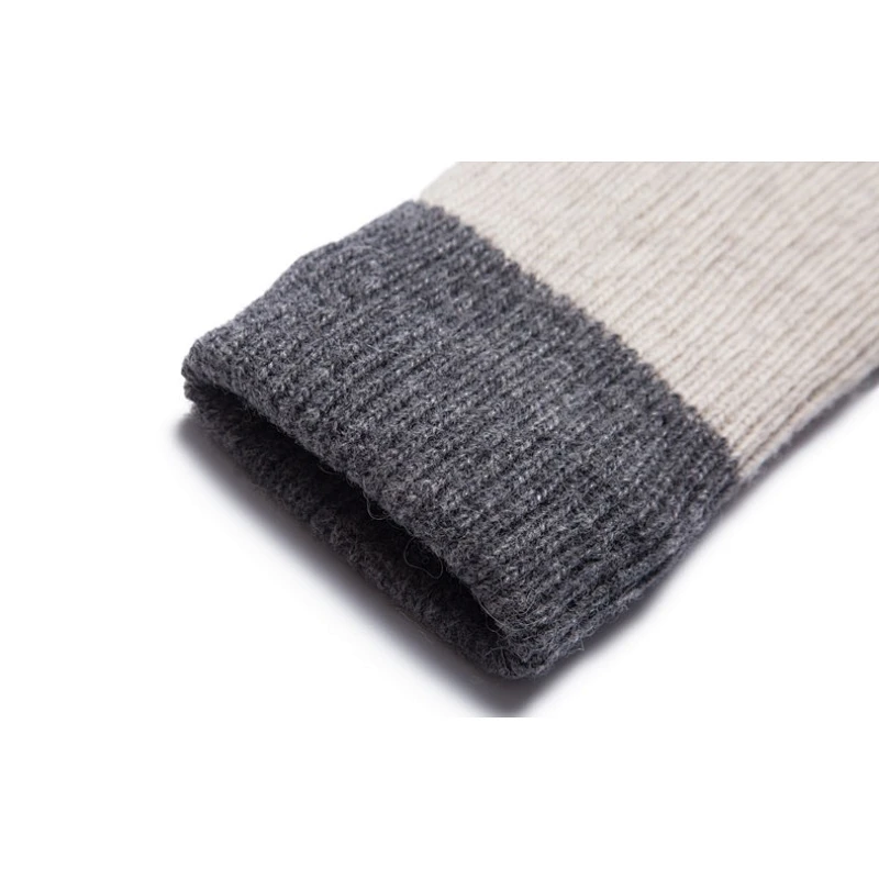 Wine Ladies Sheep Leather   Gloves With Knitted   For Daily Life HL0224
