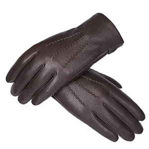 Ladies' Custom Made Luxury Real Rabbit Fur Cuff Leather Gloves for Winter