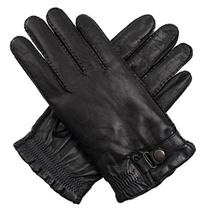 Men's Genuine Sheepskin handmade Winter Driving Leather Gloves for Boys