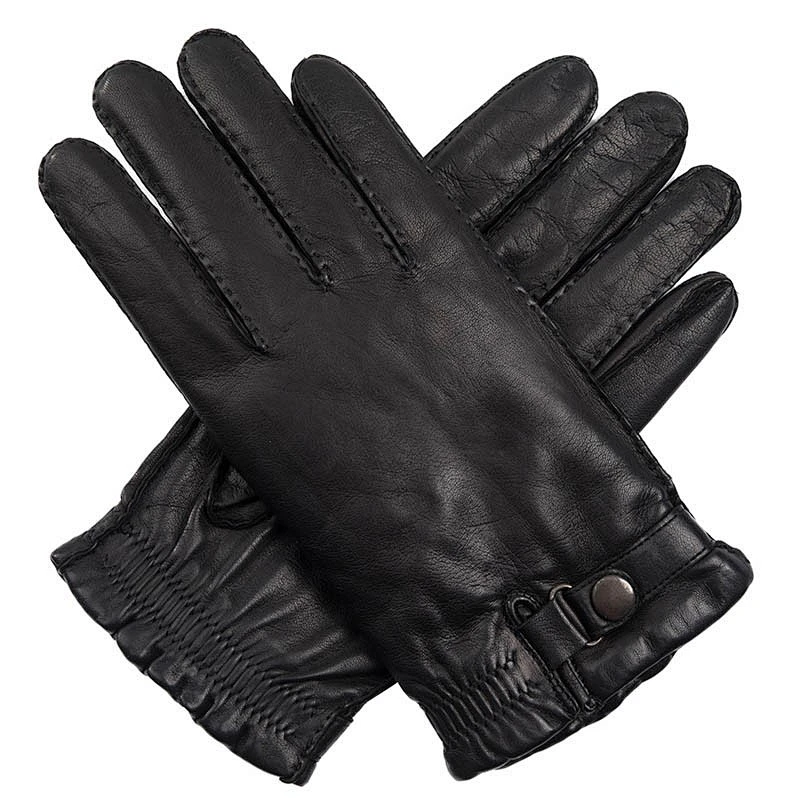 Men's Genuine Sheepskin handmade Winter Driving Leather Gloves for Boys