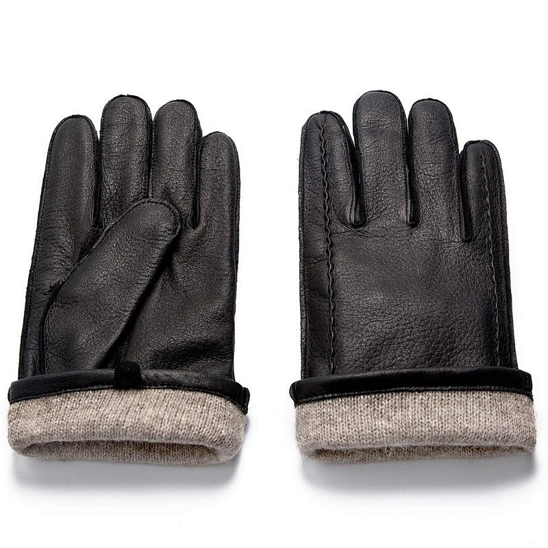 High Quality Men Real Deer Skin Leather Handjob Gloves For Hand Job