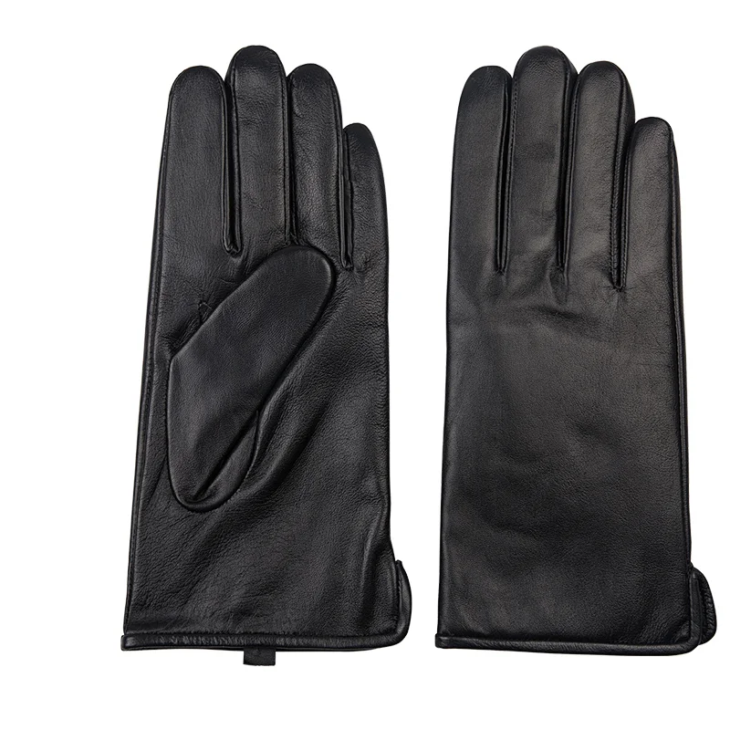 Ladies' Custom Made Luxury Real Rabbit Fur Cuff Leather Gloves for Winter