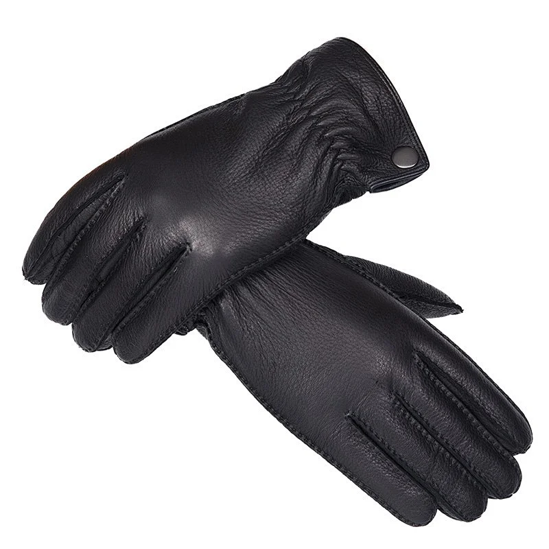 Mens Genuine Deerskin Car Driving Handjob Custom made Leather Gloves Winter