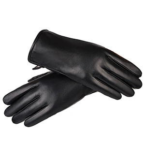 Man's Custom Car Driving Cashmere lined Sheepskin leather Gloves Winter Warm