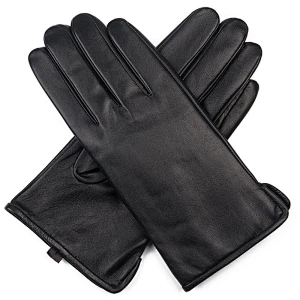 Man's Custom Car Driving Cashmere lined Sheepskin leather Gloves Winter Warm