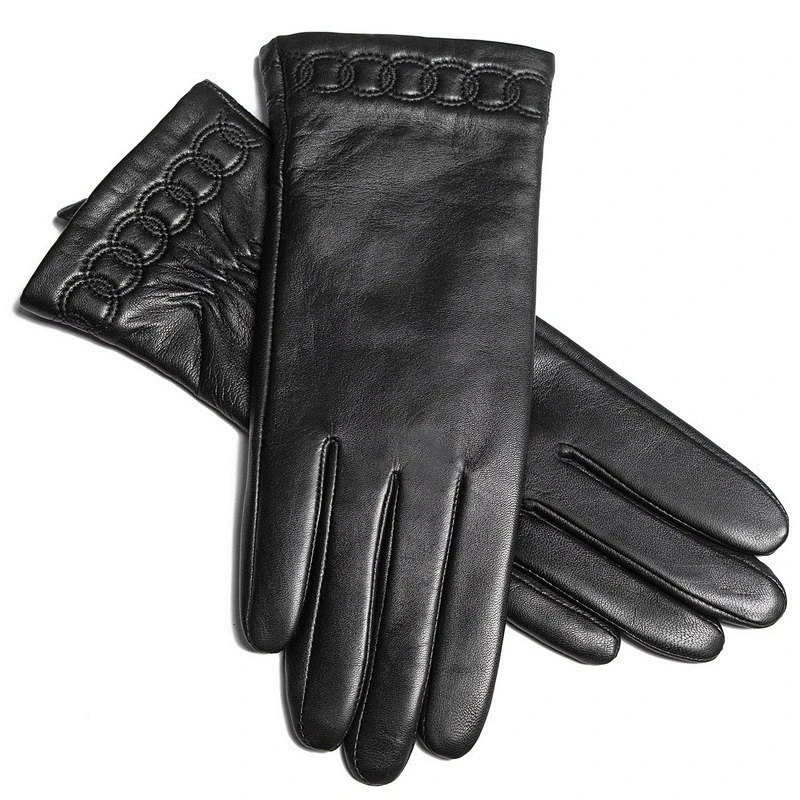 Wine Ladies Sheep Leather Gloves For Daily Life