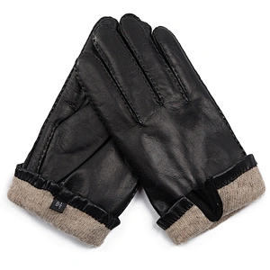 Men's Genuine Sheepskin handmade Winter Driving Leather Gloves for Boys