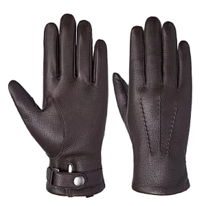 Ladies' Custom Made Luxury Real Rabbit Fur Cuff Leather Gloves for Winter
