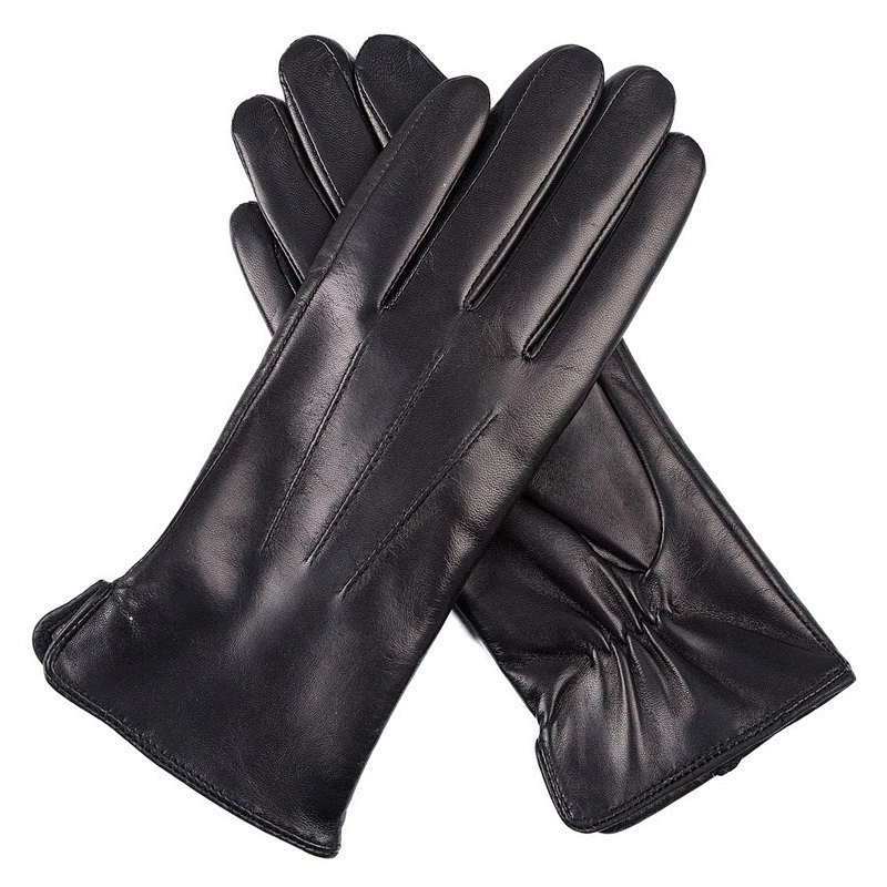 Genuine Goat Skin Sheepskin Leather Bike Car Driving Gloves for Men