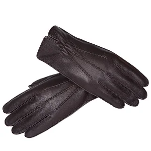Custom Fashion Luxury China Manufacturer Wholesale Men Cheap Winter Warm Real Genuine Deerskin Car Driving Leather Palm Gloves