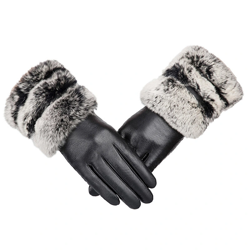 Wine Ladies Sheep Leather Gloves For Daily Life HL0231