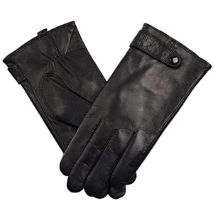 Men Custom Genuine Sheepskin Car Driving Touch Screen Winter Leather Gloves