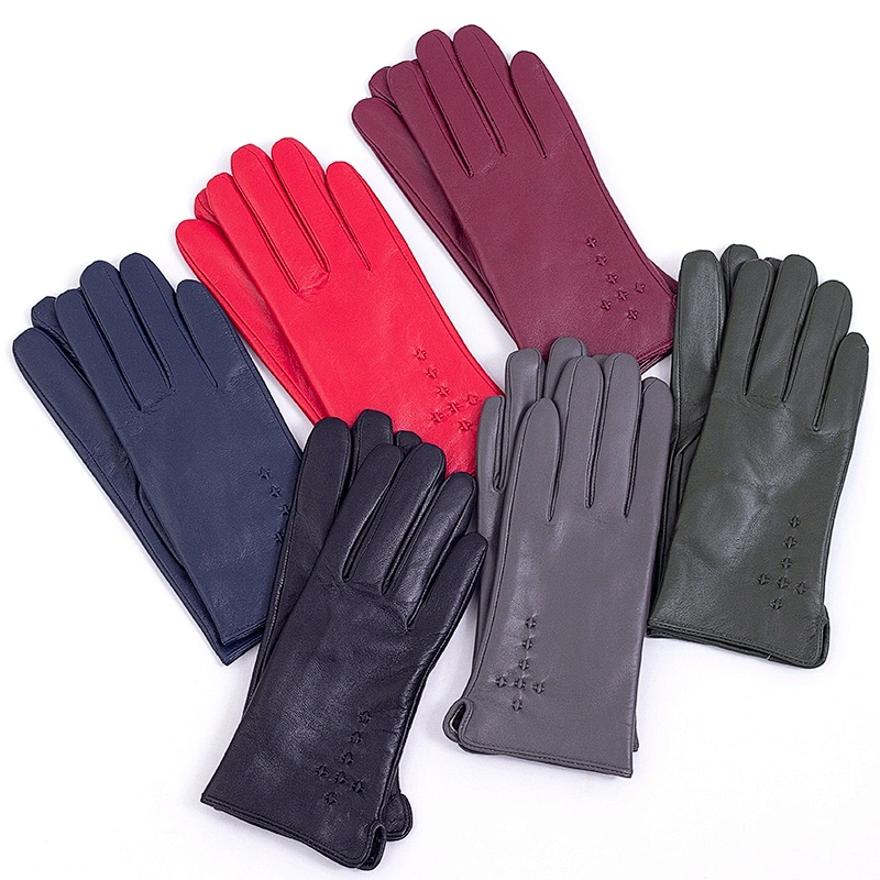 Ladies Fashion Sheep Leather Gloves For Daily Life HL0235