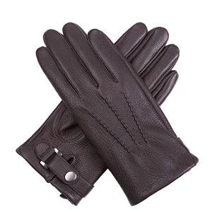 Ladies' Custom Made Luxury Real Rabbit Fur Cuff Leather Gloves for Winter