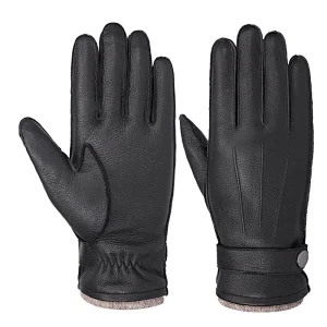 Ladies' Custom Made Luxury Real Rabbit Fur Cuff Leather Gloves for Winter
