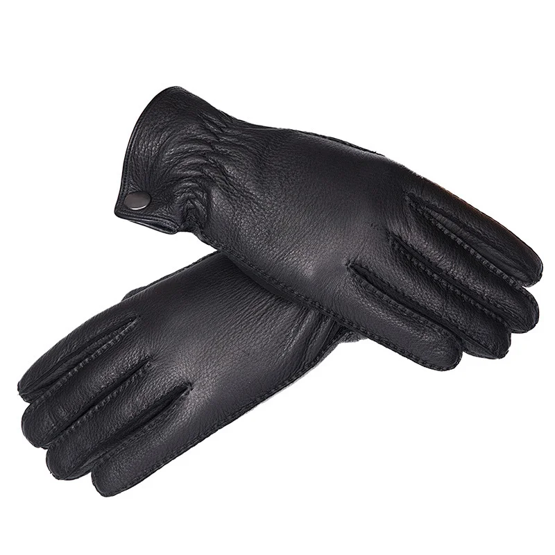 Mens Genuine Deerskin Car Driving Handjob Custom made Leather Gloves Winter
