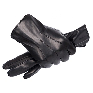 Genuine Goat Skin Sheepskin Leather Bike Car Driving Gloves for Men
